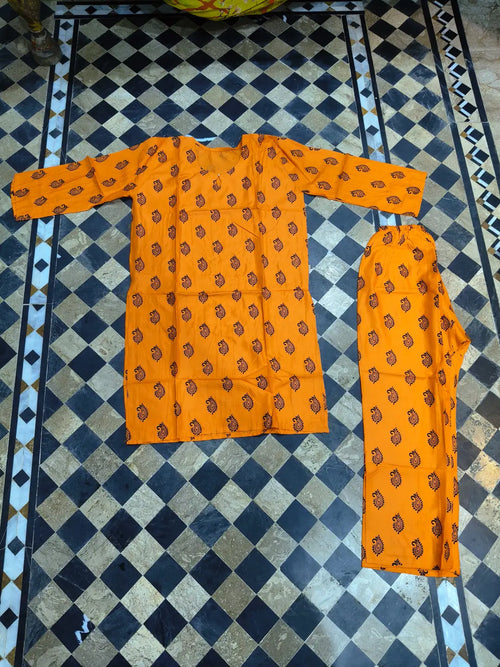 2 Pcs Women's Stitched Printed Shirt And Trouser