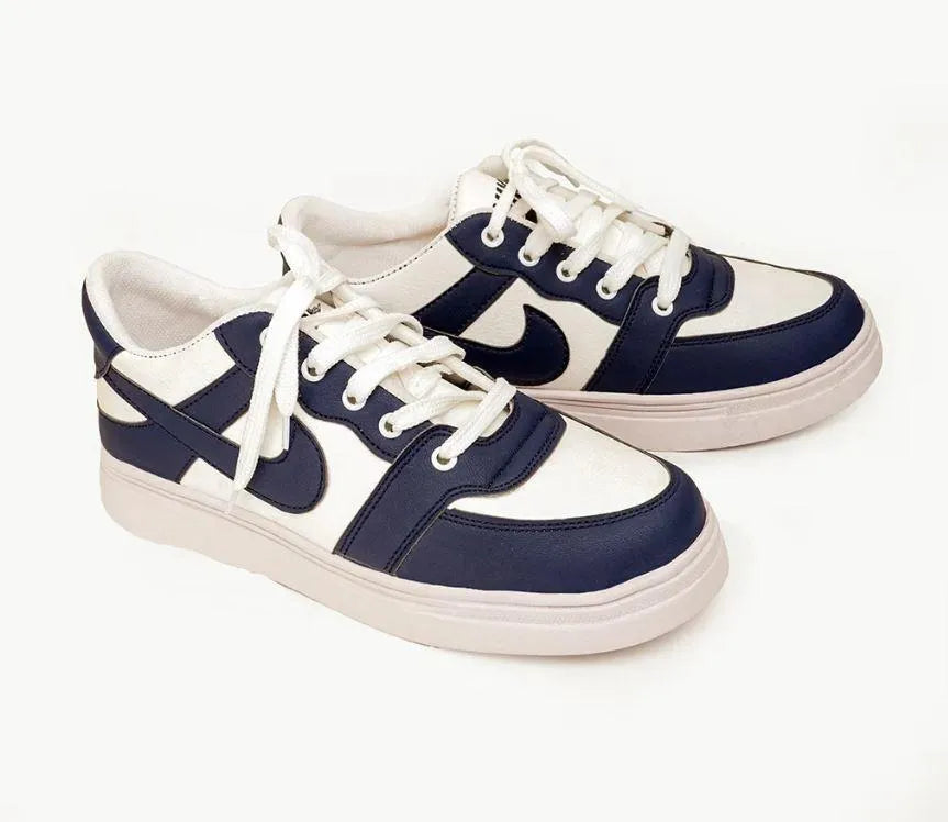 Men's Blue Rexine Sneakers Formal Casual Lightweight Breathable Pehnawa