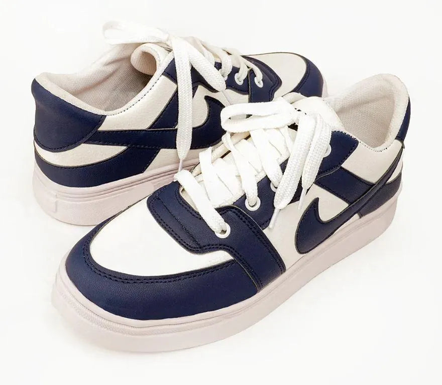 Men's Blue Rexine Sneakers Formal Casual Lightweight Breathable Pehnawa