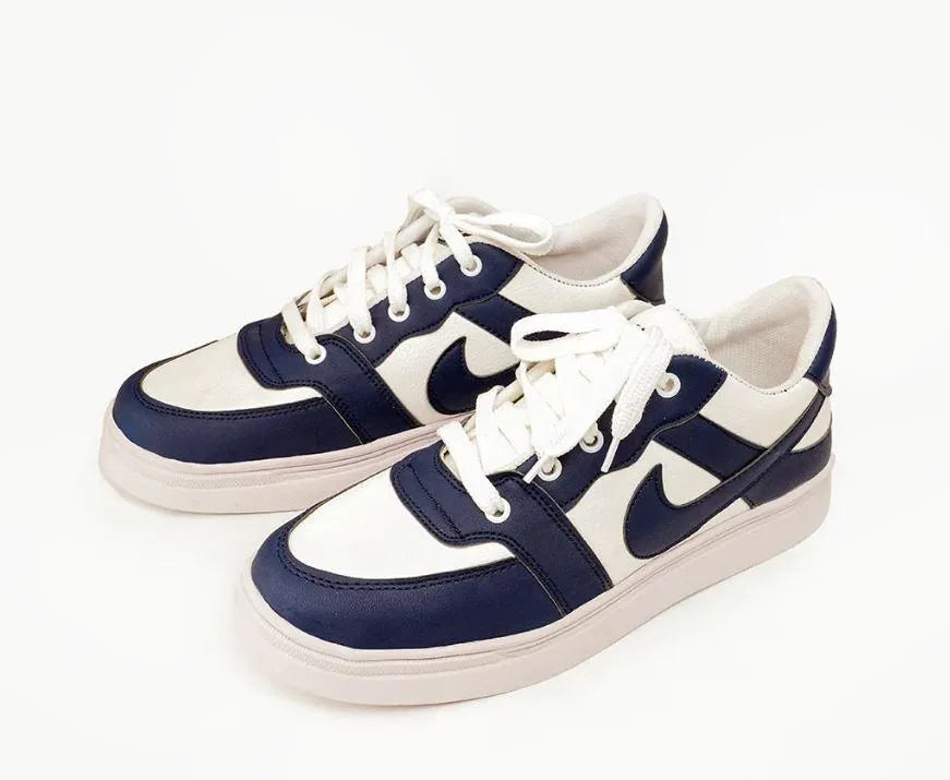 Men's Blue Rexine Sneakers Formal Casual Lightweight Breathable Pehnawa