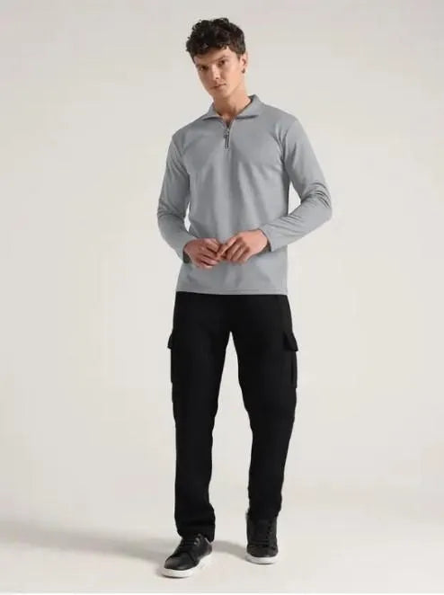 2 Pcs Men's Dri Fit Plain Zipper Track Suit Pehnawa